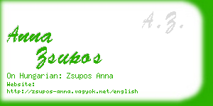 anna zsupos business card